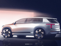 Škoda představuje exteriérové skici svého zcela nového sedmimístného elektrického modelu Peaq 